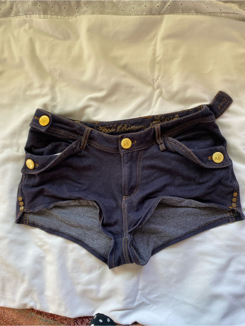 Apple Bottom Jeans Women's Dark Blue Denim Shorts